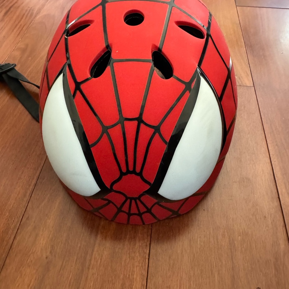 Bike Helmet Spiderman Red and Black